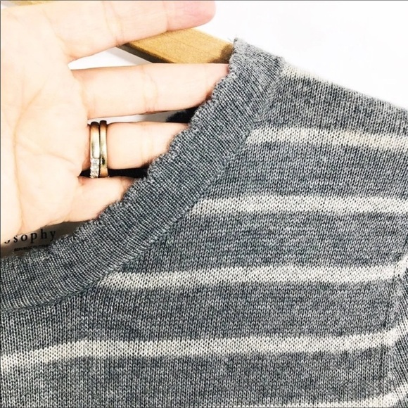 Philosophy gray stripe sweater dress - Picture 4 of 6