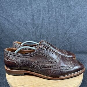 Allen Edmonds Neumok 2.0 Men Size 13 B Brown Leather Wing Tip Oxford Dress Shoes