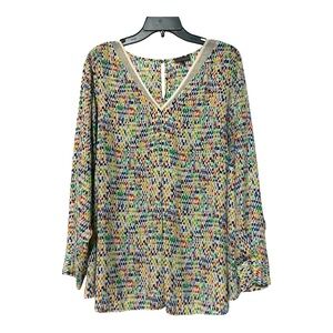 Vince Camuto multi color blouse 2X EUC