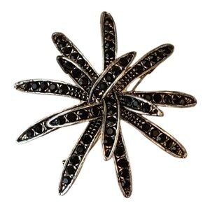 Vintage Marcasite Flower Brooch