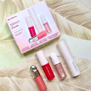 Rare Beauty Selena's Faves Mini Set: Blush, Luminizer, Lip Cream, Mascara. NIB