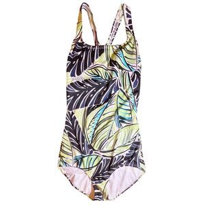 Speedo Flyer Back Tropical Print One Piece Swimsuit Women's Size 30 | S