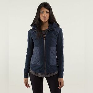 Lululemon Fleecy Keen Jacket Inkwell Blue Small