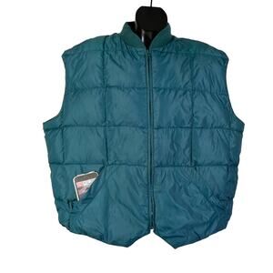 Cabela’s Down Puffer Quilted Vest Men's Nylon Teal Hunting Winter Streetwear