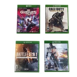 Xbox One Shooter Games Lot of 4 Tested Marvel COD Battlefield Microsoft