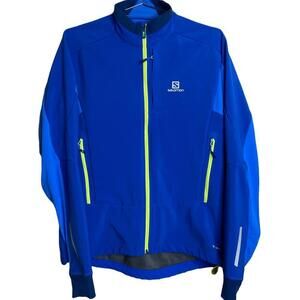 Salomon Soft  Shell Blue Track Full Zip Large