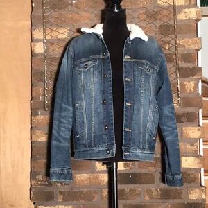 Good fellow & Co. jean jacket Sherpa lined S