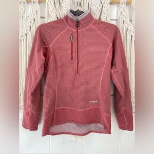 Patagonia R1 Regulator Coral Fleece Waffle Knit 1/4 Zip Pullover Jacket