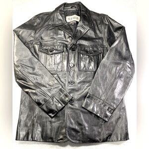 Wilson’s M. Julian Vintage Men’s Black Leather Jacket Size- M