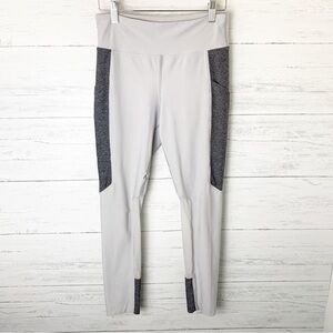 Lululemon 7/8 Leggings Grey Heathered Black High Rise Pockets Mesh