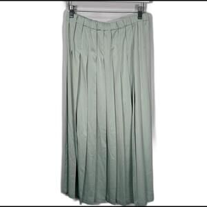 Marisa Christina Seafoam Pleated Midi Skirt Large