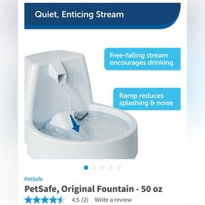 Petsafe drink well water fountain for pets.