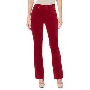 NEW Diane Gilman Jeans Women 22W Red Burgundy