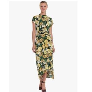 Donna Morgan O Ring Floral Asymmetrical Dress  Size 8