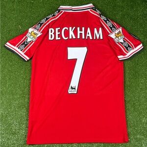 Beckham Manchester United 98/99 Home Jersey - Beckham #7