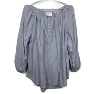 H&M Lagenlook Blue Tunic Shirt 12