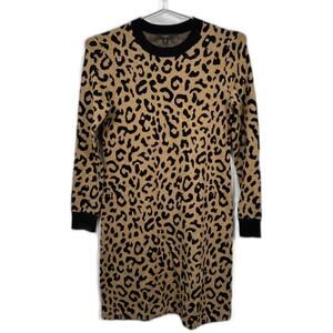 J. CREW Leopard Sweater Dress XS