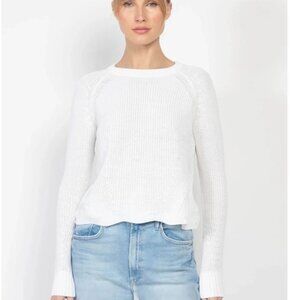 NWOT Cotton By Autumn Cashmere Scalloped-Hem Shaker Sweater, S