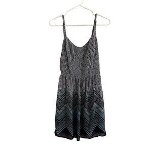 BeBop blue black white green chevron summer sundress spaghetti straps