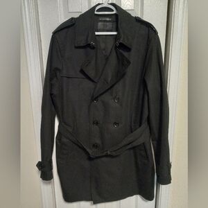 Coach Men's Double Breasted Trenchcoat Black XL