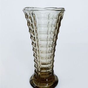 Vintage Fidenza Smokey Gray Glass Vase​