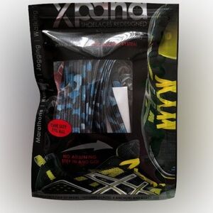 Xpand elastic no-tie laces - blue camo