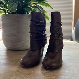 Seychelles Women’s Enigma Dark Brown Leather Boots Sz 8.5 US