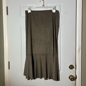 NWT J. Jill Faux Suede Maxi Skirt, Size 14