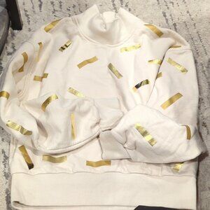 Okayok cream and gold confetti sweatshirt