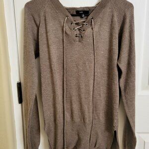 Fate brand lightweight hooded sweater Taupe-Brown SIZE: MEDIUM