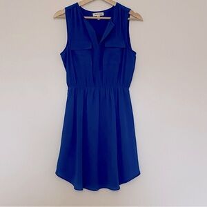 Monteau Los Angeles Women’s Royal Blue Sleeveless Dress, Size M, Office, Classic