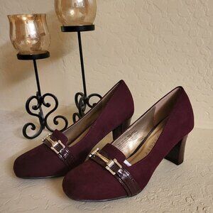 Karen Scott Penzey Womens Faux Suede Square Toe Pumps Size 5 NIB