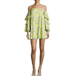 Caroline Constas‎ Carmen Ruffle-Sleeve Dress Women Size Small