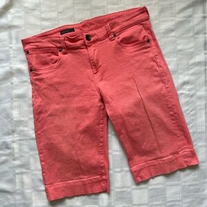 Kut From The Kloth Pink ‘Natalie’ Denim Bermuda Shorts