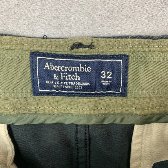 Abercrombie & Fitch Mens Shorts 32 Gray Cargo Heavyweight Hiking 100% Cotton - Picture 2 of 9