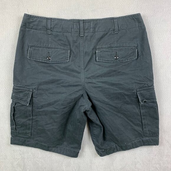 Abercrombie & Fitch Mens Shorts 32 Gray Cargo Heavyweight Hiking 100% Cotton - Picture 9 of 9