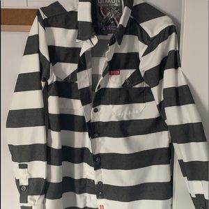 Dixxon Tracker Striped Flannel Women's Size Medium