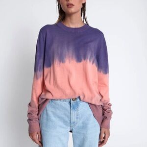 One Teaspoon oversized XS Moody Horizon Dip Dye Lightweight Knit Sweater