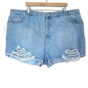 Asos distressed denim shorts size 24