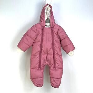 Polarn O. Pyret Baby Snowsuit Overall One Piece Pink Micro Houndstooth