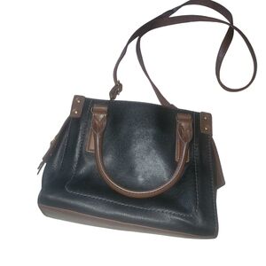 Fossil brown/black leather purse