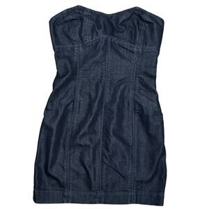 Y2K Denim Strapless Mini Dress‎ Size 6