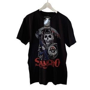 Sons of Anarchy SAMCRO Licensed Graphic T Shirt Black Biker Streetwear Casual