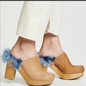 Rachel Comey Dakota Fur Clog Women Size 6.5‎