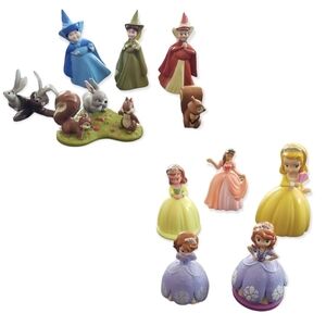 Disney  fairy godmothers and princess figurines sofia the first