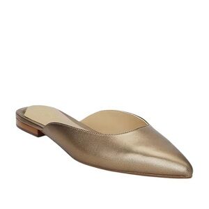 Lauren Ralph Lauren Londyn Metallic Gold Leather Mules Flats Women's Size 7