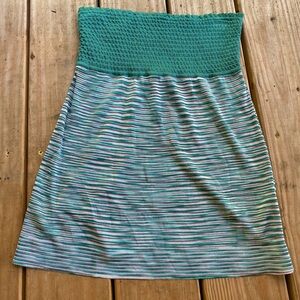 Missoni knit tube top strapless blue