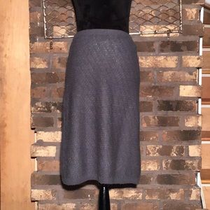 Charcoal gray sweater skirt lined M