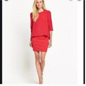 TED BAKER | Rede Overhang Tunic Dress red sz 6