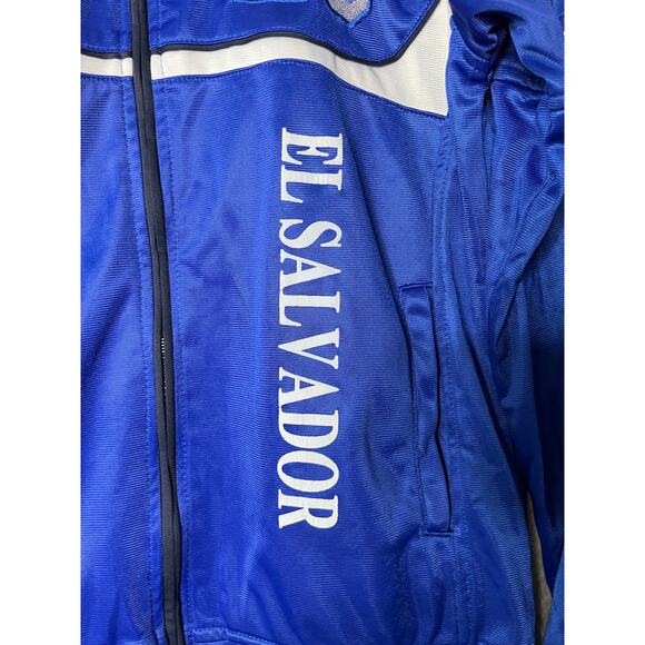 Umbro El Salvador Football Soccer Jacket Small Full Zip Windbreaker Blue Sport - Picture 8 of 16